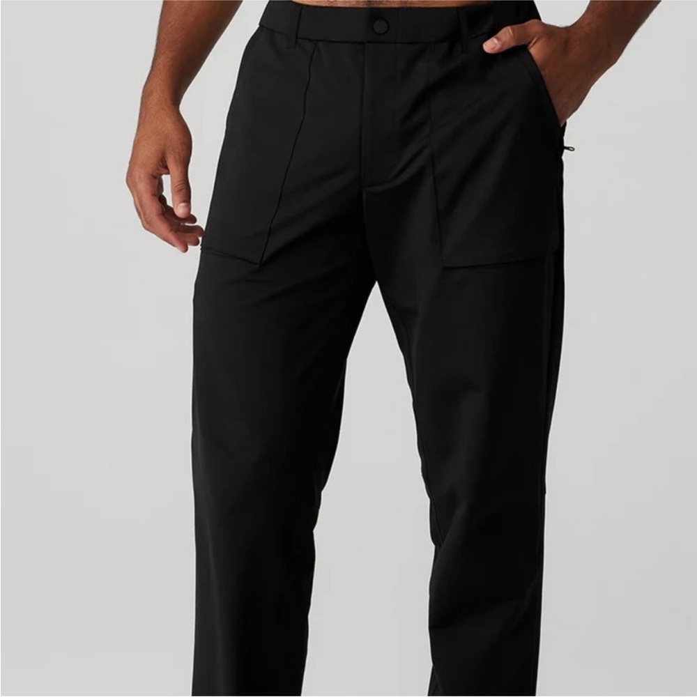 Alo Black Block Pant 36R | Like New | Tailored Athletic Pant Elevated Athleisure